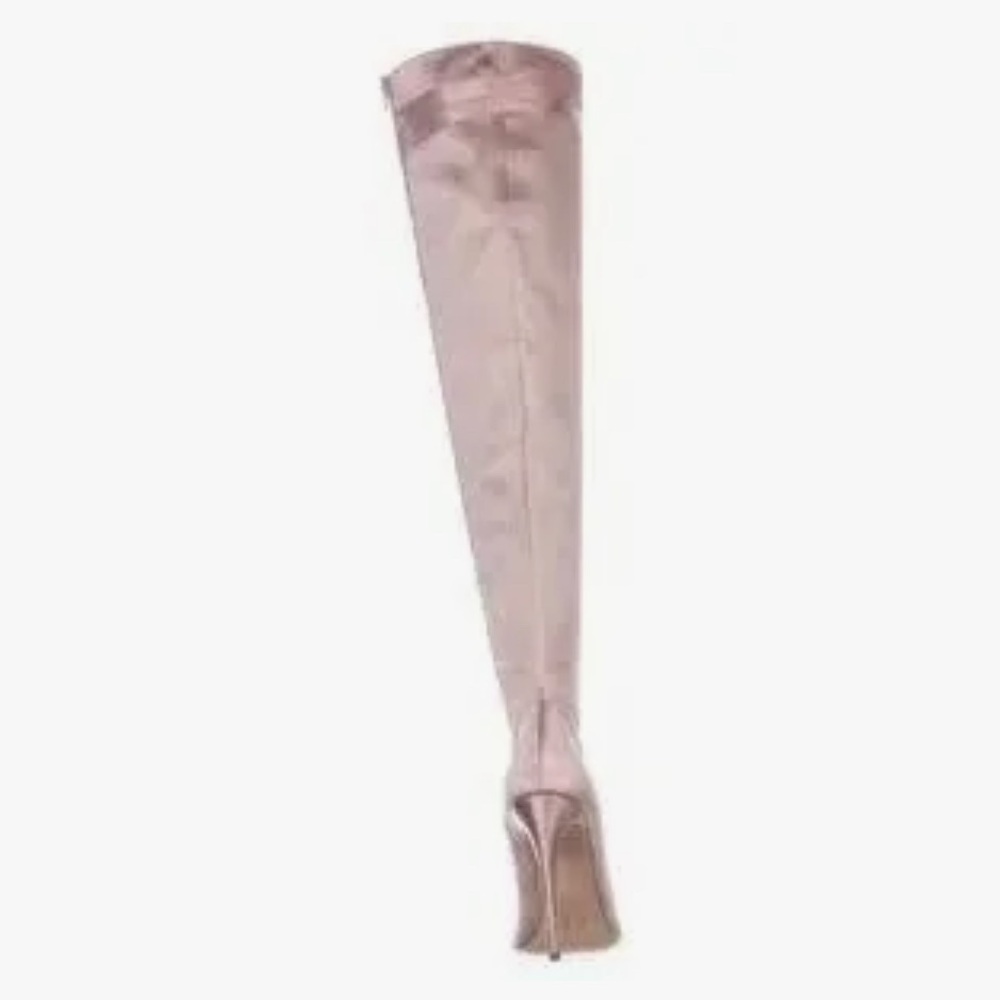 Elegant Pink Satin Lace-Up Knee-High Boots size 8 by Aldo - Picture 4 of 16